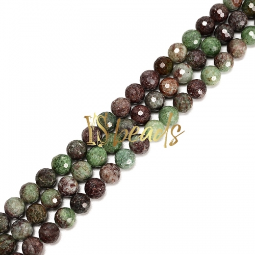 Green Opal Faceted Rounds, Approx 6mm