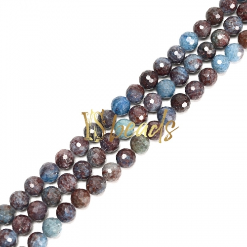 Blue Opal Faceted Rounds, Approx 6mm