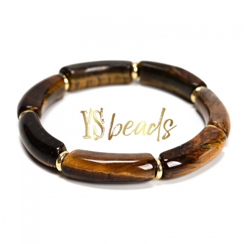 Tiger Eye Adjustable Bangle, Approx 7x25mm
