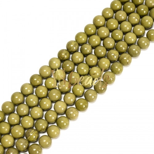 Avocado Jasper Rounds, Approx 6-10mm