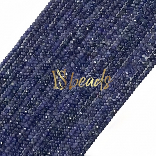 Africa Sapphire Faceted Rondelle Beads. Approx 2x3mm