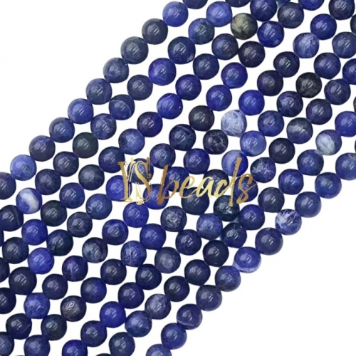 Sodalite Plain Round Beads. Approx 2-4mm