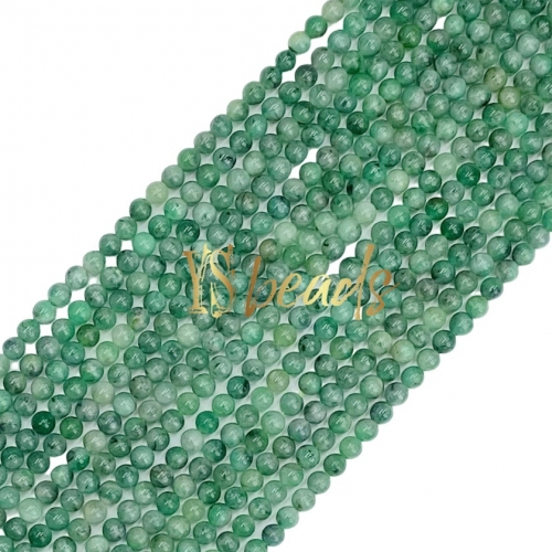 Emerald Plain Round Beads. Approx 2-6mm