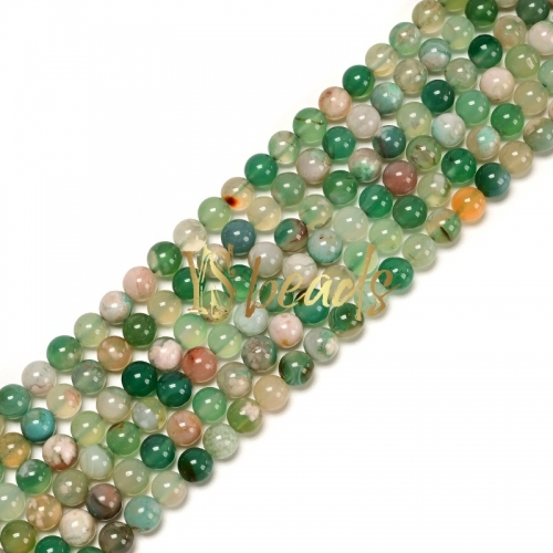 Green Skura Agate Round Beads. Approx 6-10mm
