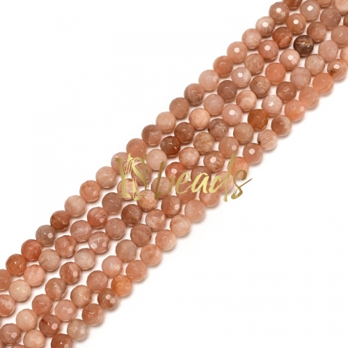 B Grade Faceted Round Beads. Approx 6mm