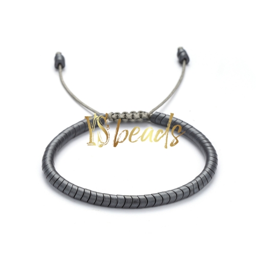 Hematite Woven Bracelet, Approx 4mm