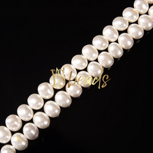 White Color Shell Potato Beads. Approx 8x10-13x16mm