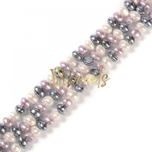 Mixed Color Shell Potato Beads. Approx 6x8mm