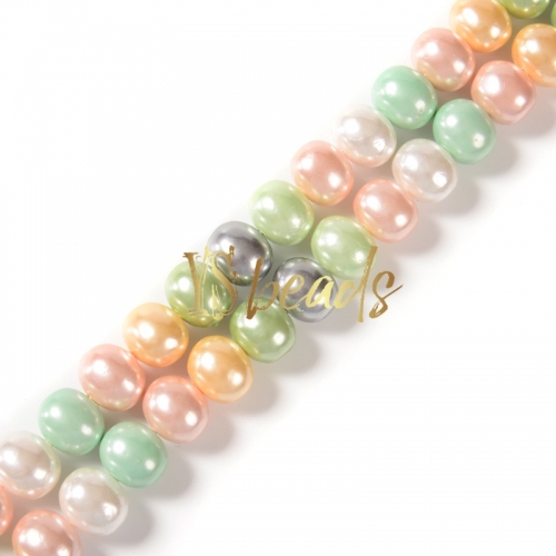 Mixed Color Shell Potato Beads. Approx 13x16mm