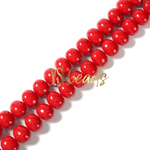Red Color Shell Potato Beads. Approx 13x16mm