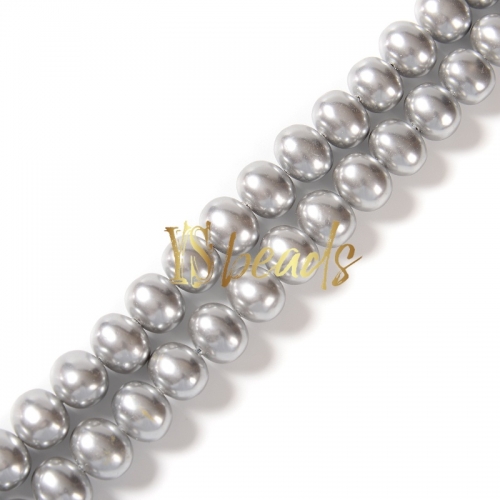 Silver Color Shell Potato Beads. Approx 10x12-13x16mm