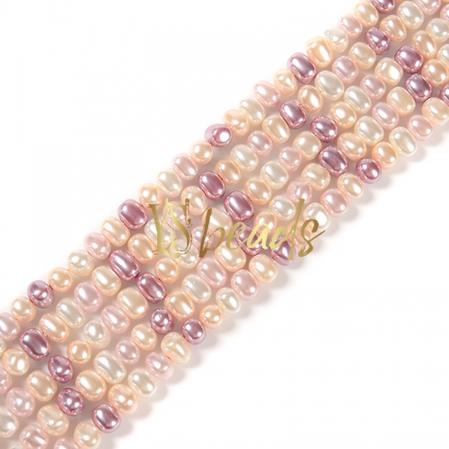 Mixed Color Shell Potato Beads. Approx 6x8mm