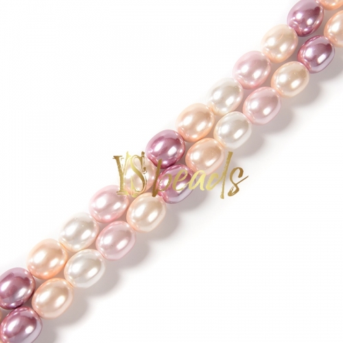 Mixed Color Shell Rice Beads. Approx 13x16mm