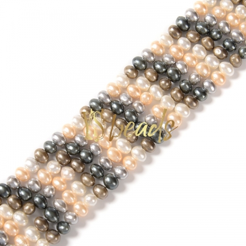 Mixed Color Shell Potato Beads. Approx 6x8mm