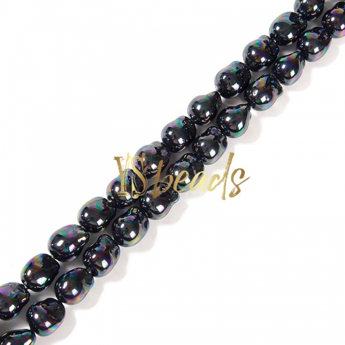 Black Color Shell Baroque Style Beads. Approx 12x15mm