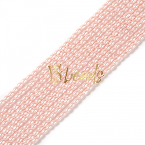Light Pink Color Shell Rice Beads. Approx 2x3mm