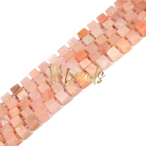 Pink Aventurine Cube Beads. Approx 8mm