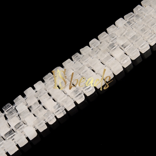 Clear Qurtz Cube Beads. Approx 8mm