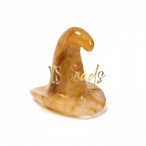 Golden Hematoid Quartz Wizard-Hats. Approx 32x45mm-40x50mm