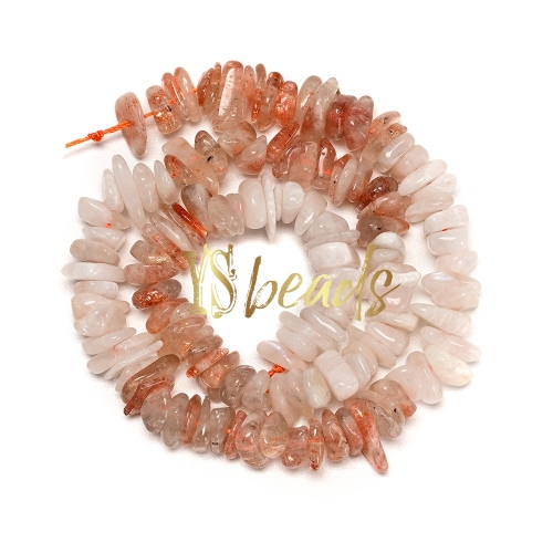 Mixed Stone (Sunstone, Moonstone) Chip Beads. Approx 5x8mm