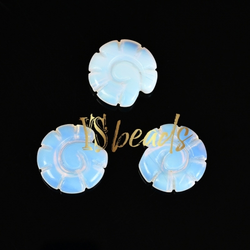 Opalite Carved Ammonite Shape Beads. Approx 35mm