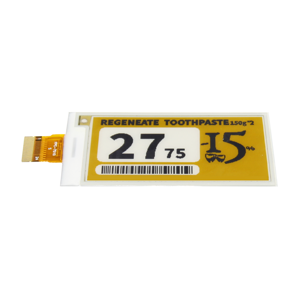 DKE 2.66 Inch Black/White/Yellow ePaper Display
