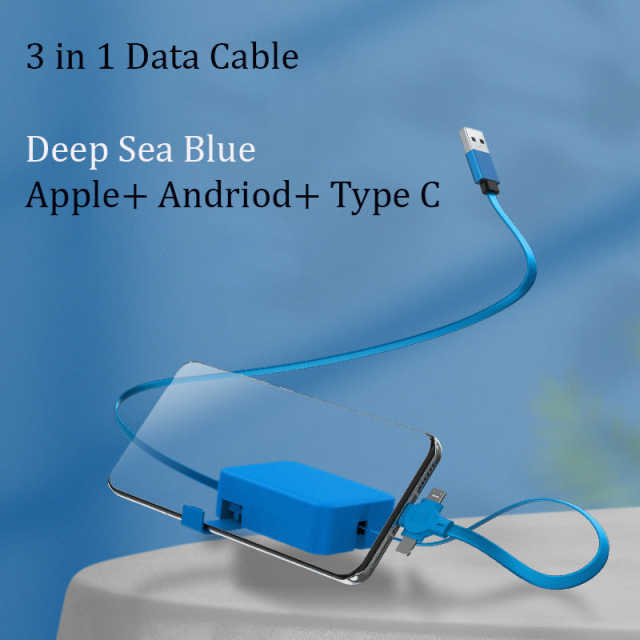 တစ်မျိုးတည်းနဲ့ ၃ လုံးသုံး 3 in 1 Data Cable M3322