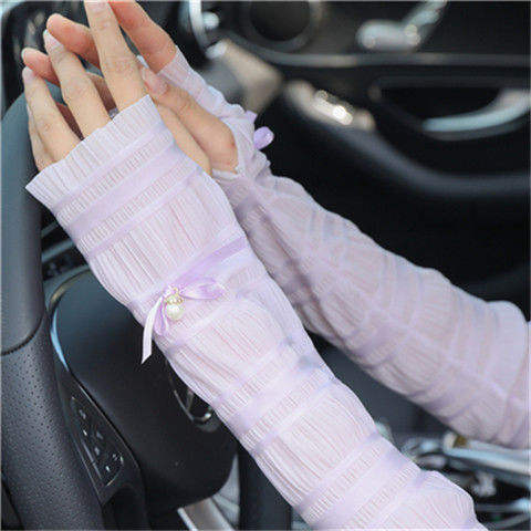 Summer Fashion Lady Sun Protection Sleeves Gloves M3334