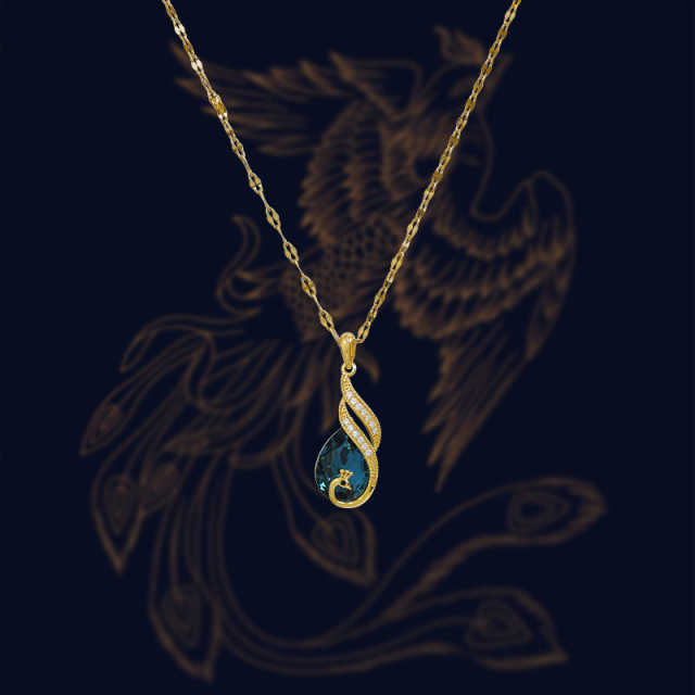 MJ03600 Blue Phoenix Versatile Western Style Necklace