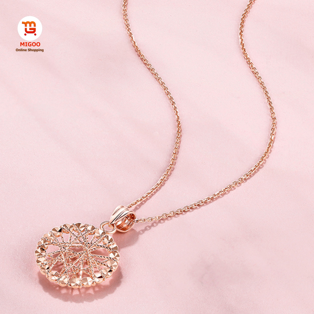 MJ00468 ချစ်စရာကောင်းတဲ့ rose gold နှင်းပွင့် ဆွဲကြိုးလေး