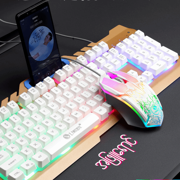 MM00044 Mouseနှင့်Keyboard နှစ်မျိုးပါ၀င်တဲ့ရောင်စုံမီးလင်းကီးဘုတ်လှလှလေးအစုံလိုက်