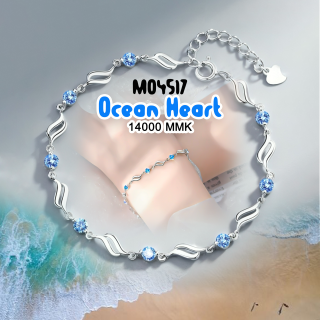 MJ04517 Ocean Heart Bracelet