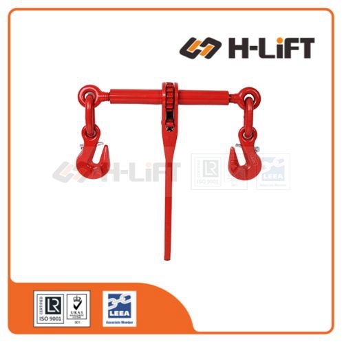 Ratchet type Load Binder with Winged Grab Hook and Safety Pin ELBH type