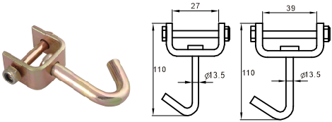 single j hook with screw