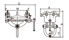 Push Trolley Clamp with Shackle