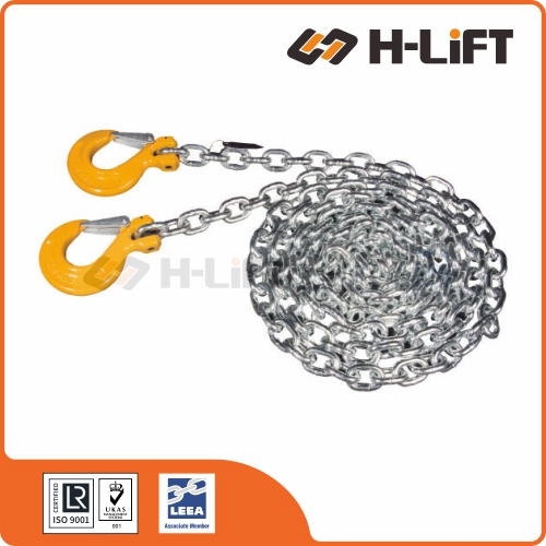 G-80 lashing chain with clevis hooks
