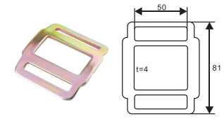 50mm 1.5t one way buckle