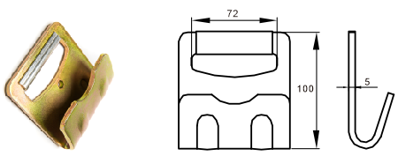 Flat Hook for Tie-down Lashing H-Lift China