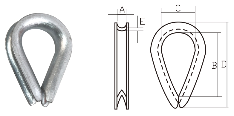 DIN6899 B Type Wire Rope Thimble