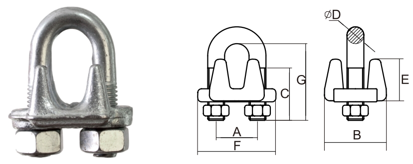 U.S. Type Drop Forged Wire Rope Clip