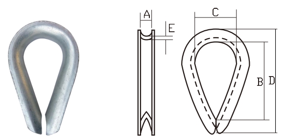 DIN 6899 A type Wire Rope Thimble