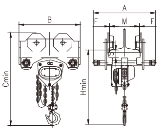 H-Lift Low Headroom Trolley Hoist