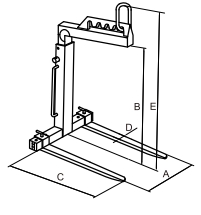 manual balance crane fork