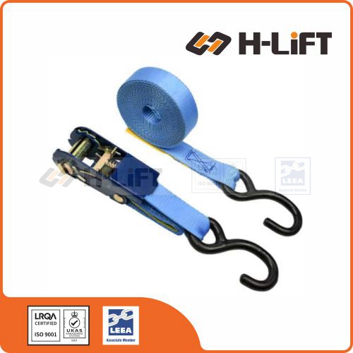 25mm LC 400kg Ratchet Tie-down Strap with S Hook AS/NZS 4380