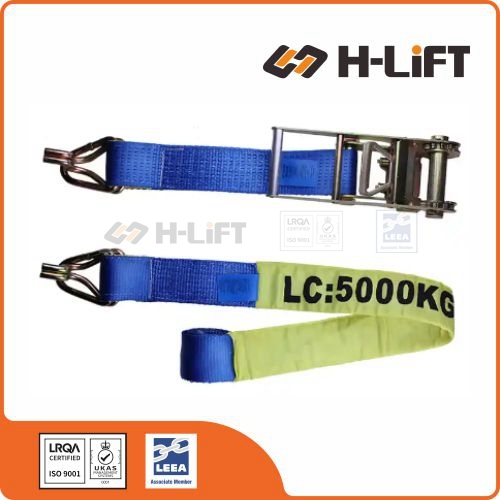 75mm LC 5000kg Ratchet Tie-down Strap with Hook & Keeper AS/NZS 4380