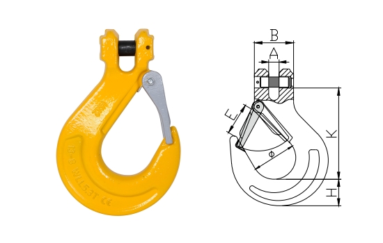 Grade 8 Clevis Sling Hook EN 1677