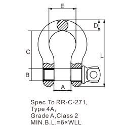 Screw Pin Anchor Shackle G209