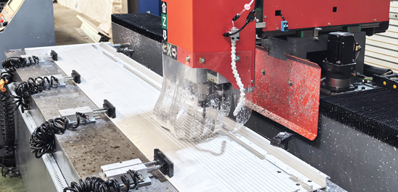 Drilling of aluminum profiles