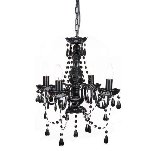 Marie therese 4 way black crystal acrylic chandeli...