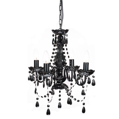 Marie therese 4 way black crystal acrylic chandelier light